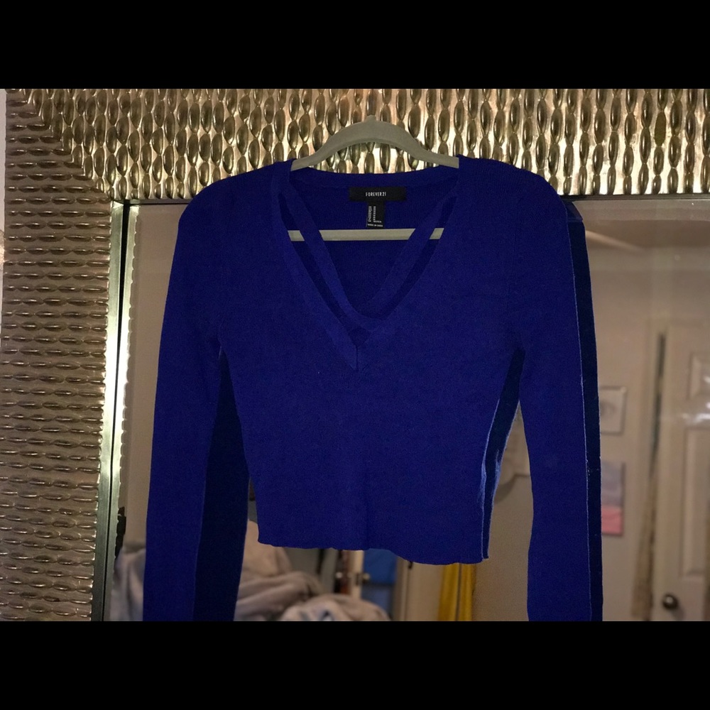 Long sleeve blue shirt from forever 21